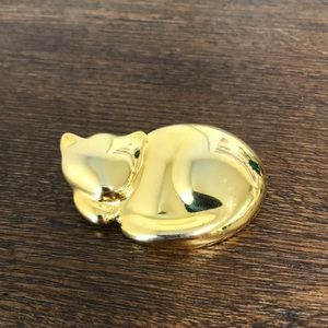 Vintage Liz Claiborne kitty cat brooch